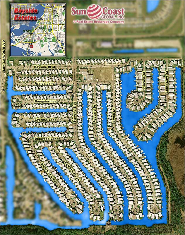 Bayside Estates Overhead Map